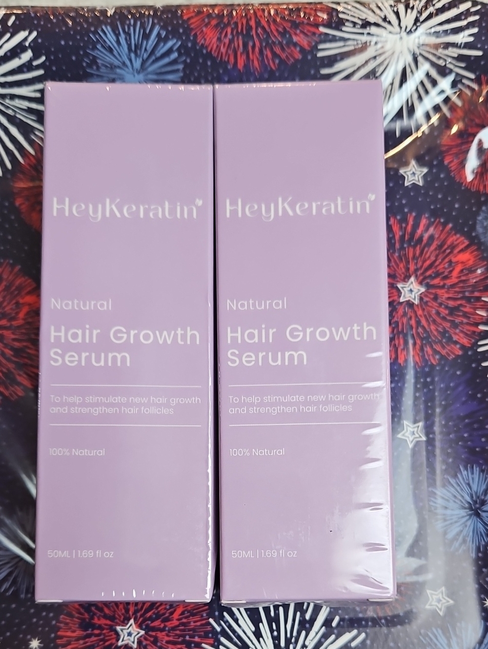 New In Package...2 Natural Hair Growth Serum - Lavender Pink